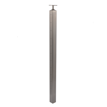 Fascia Mount Post for Skyline Stainless-47 in-2" x 2"-Intermediate Post-Level Rail