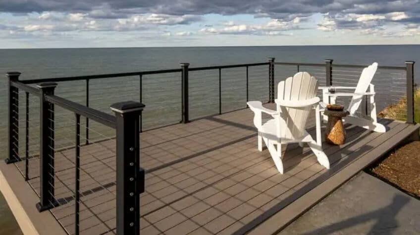 When is a railing required on a deck? 