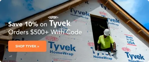 10% Off All Orders $500+ With Code SPRING10 - Including top brands like DuPont Tyvek